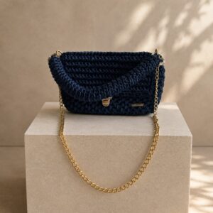 Bolsa Alvor bolsa de croche azul-marinho