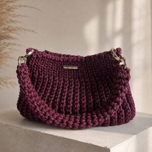 Bolsa Lumi bolsa de croche vinho