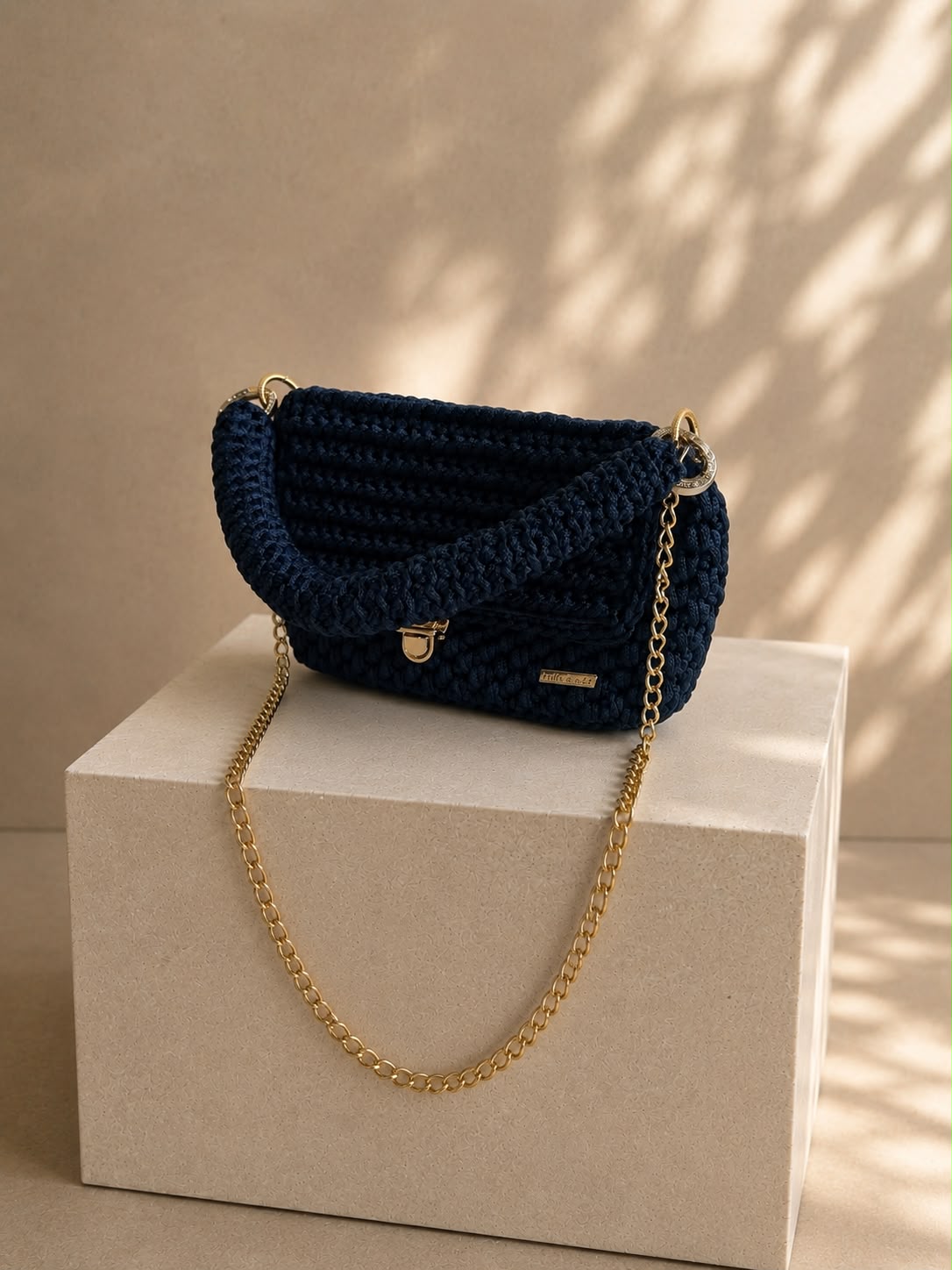 Bolsa Alvor bolsa de croche azul-marinho