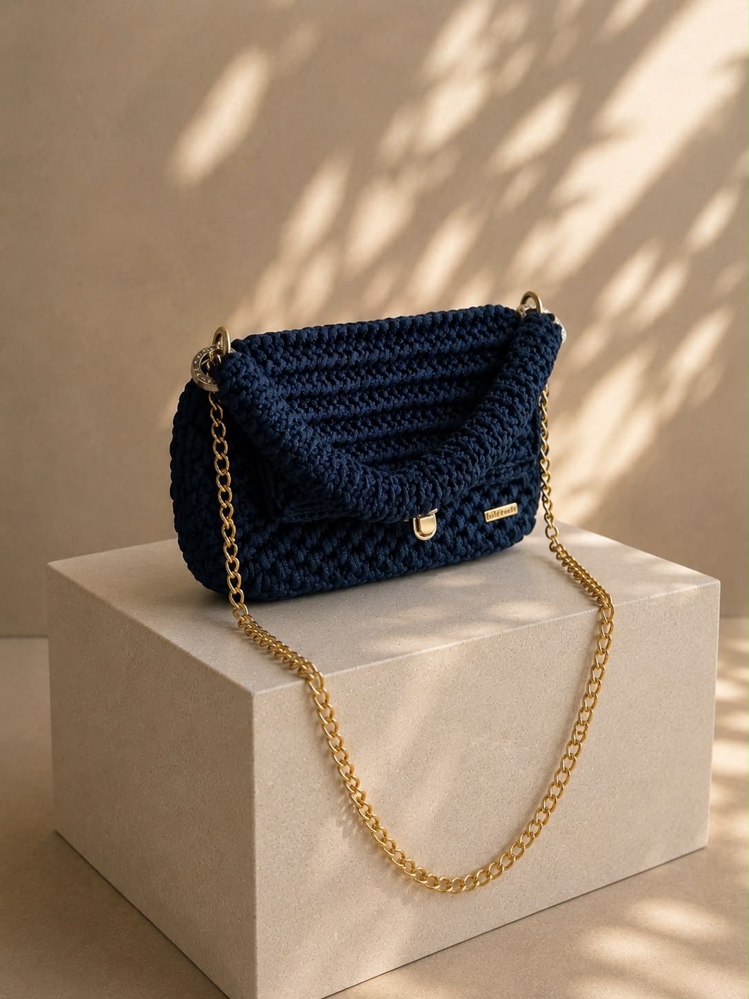 Bolsa Alvor bolsa de croche azul-marinho